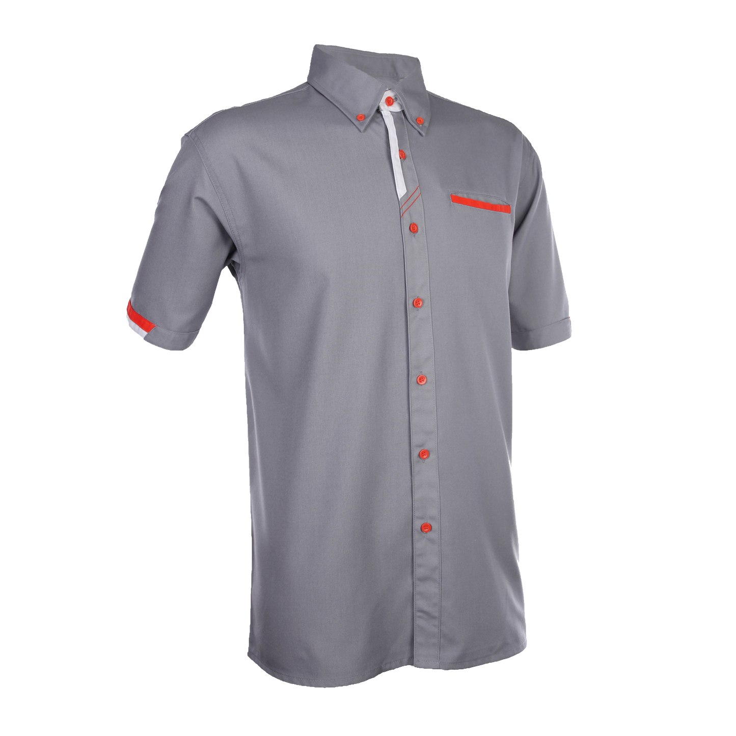 PV Button-Down Collar Shirt - Dark Grey