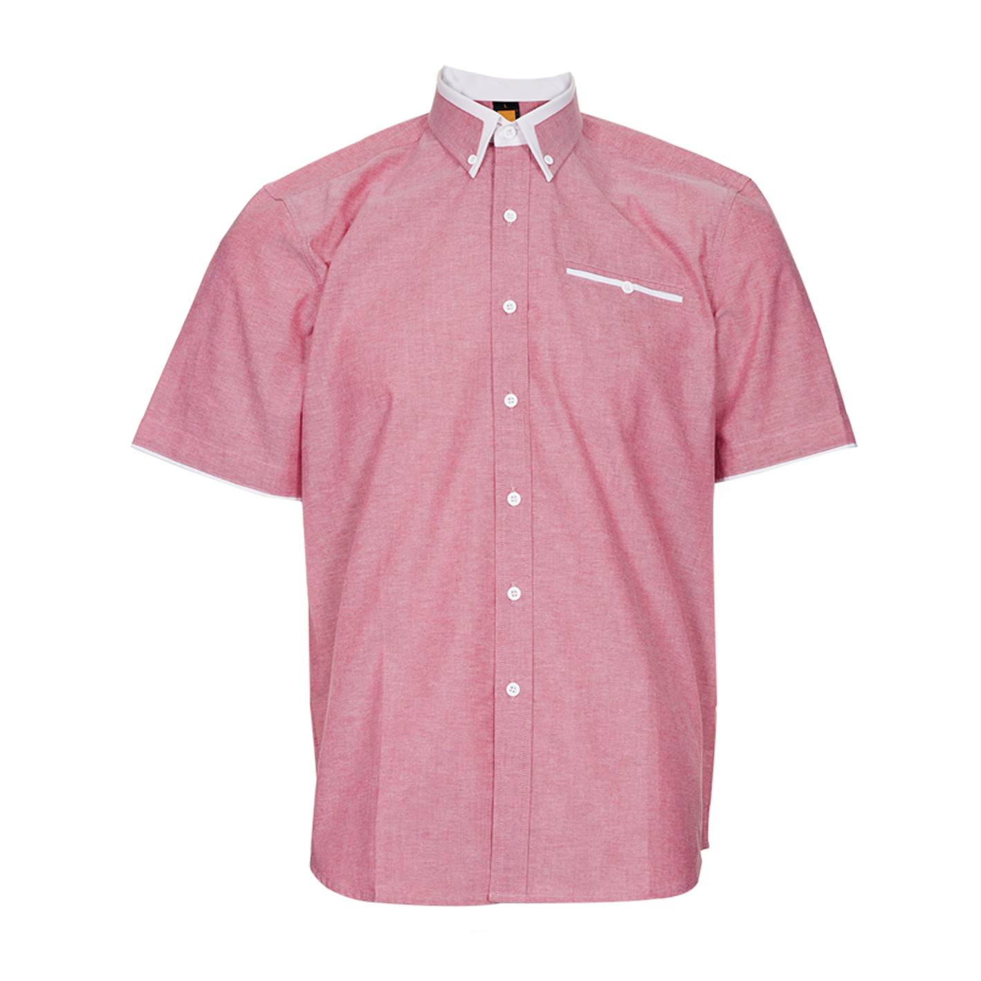Oxford Button-Down Short Sleeve Shirt - Red