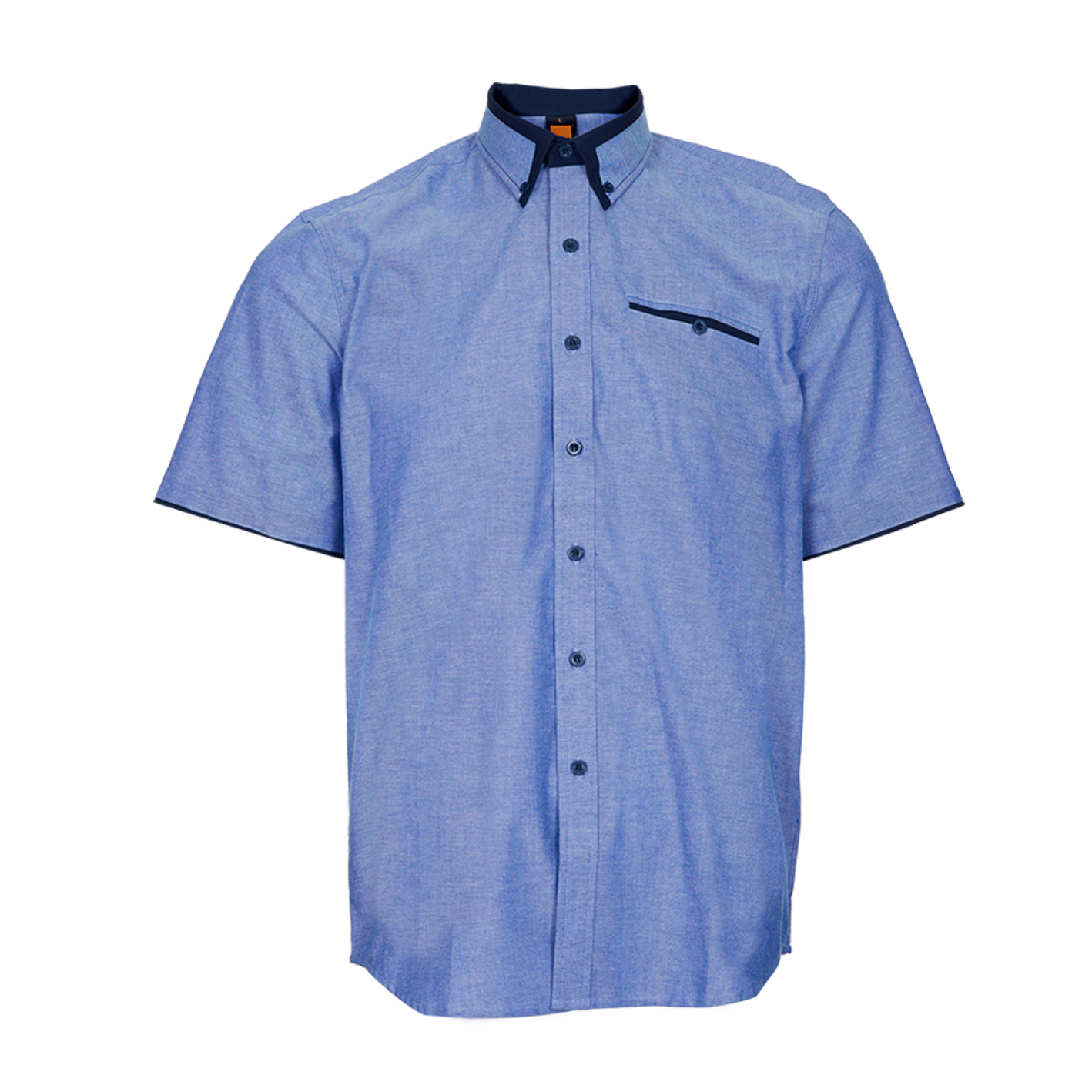 Oxford Button-Down Short Sleeve Shirt - Light Blue