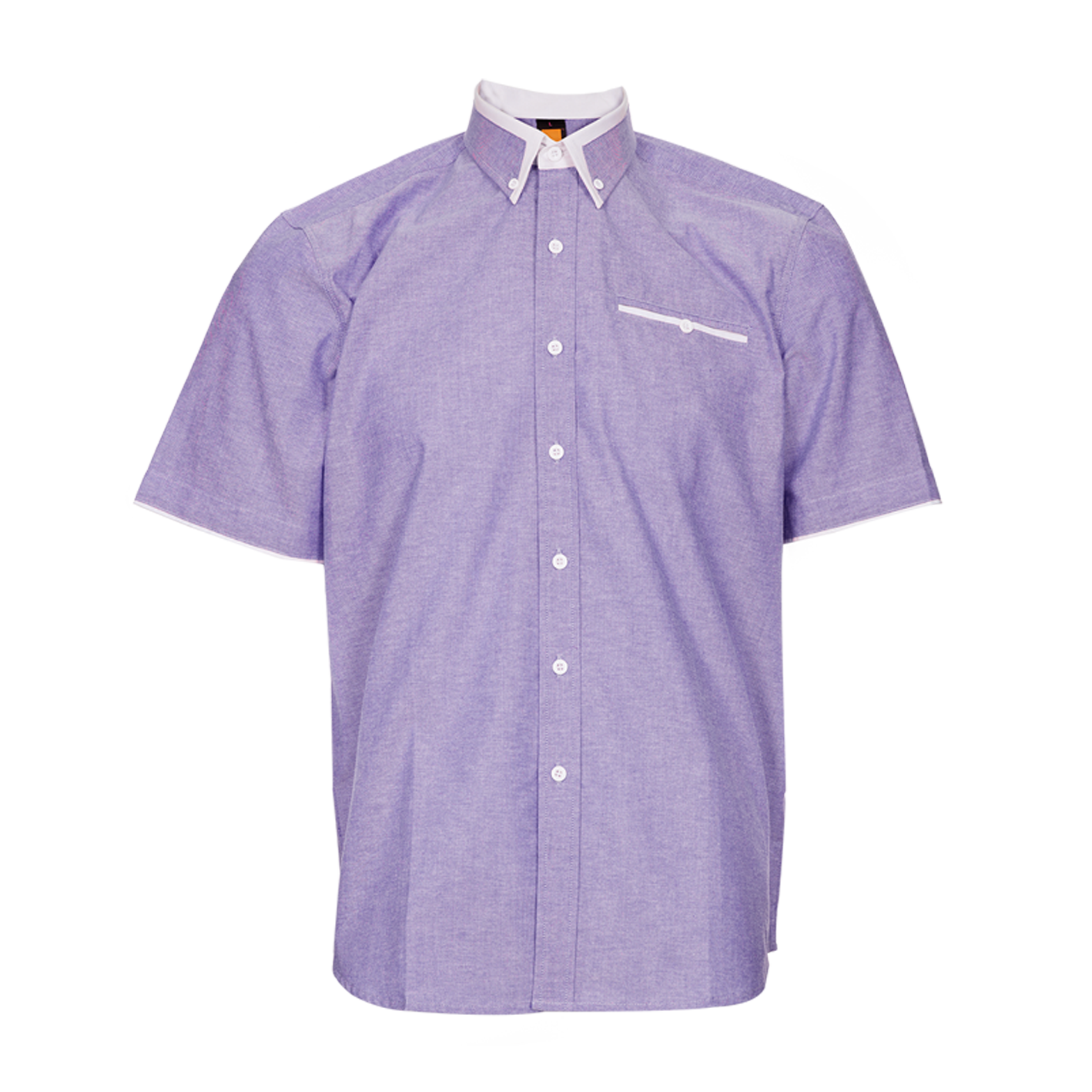 Oxford Button-Down Short Sleeve Shirt - Light Purple