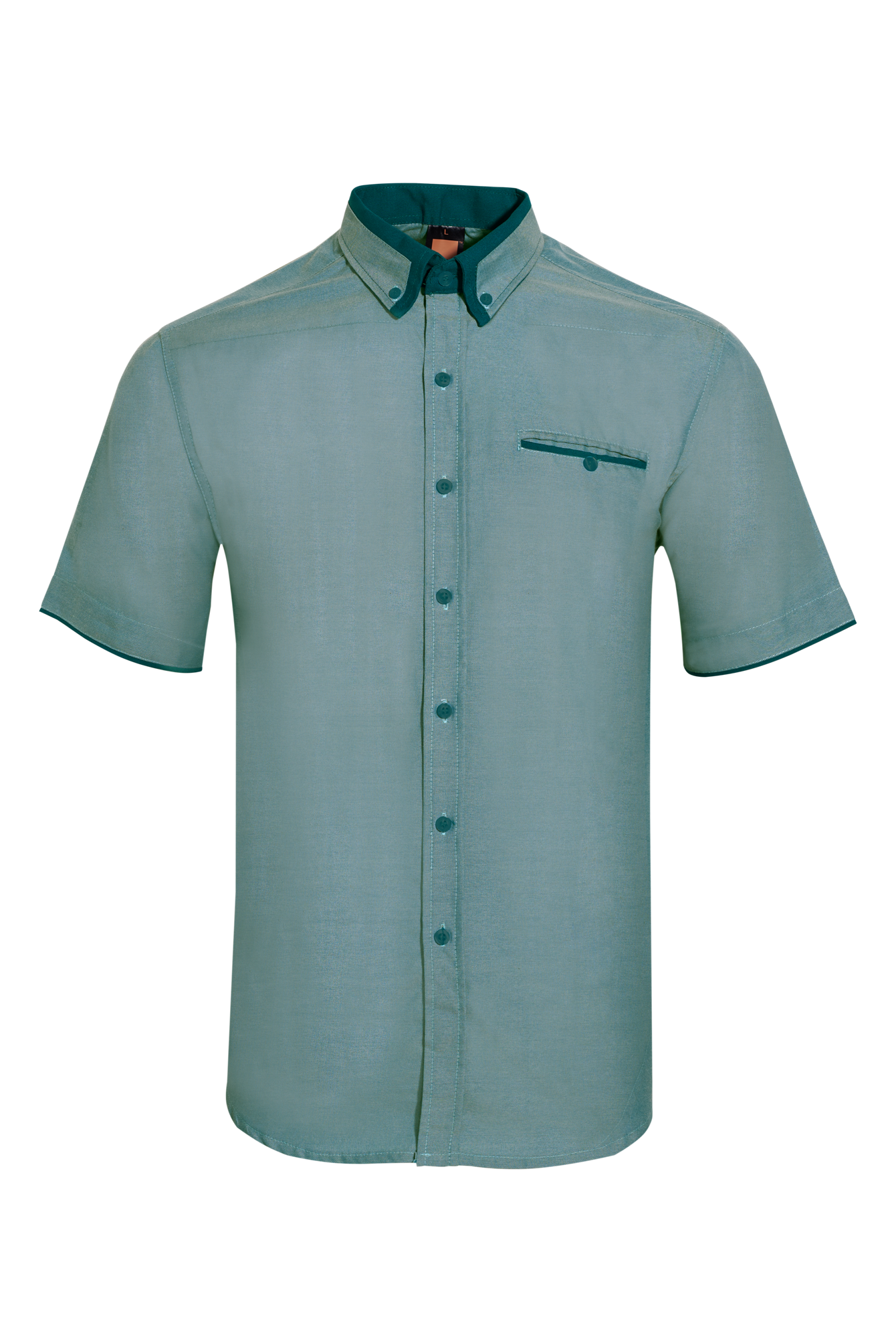Oxford Button-Down Short Sleeve Shirt - Midnight Green