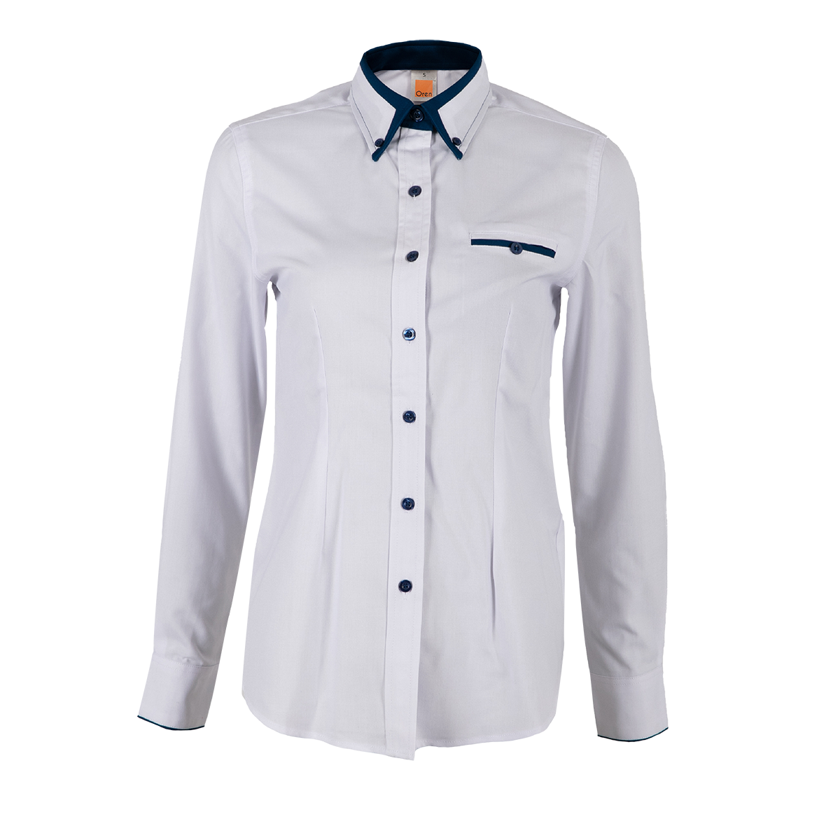 Oxford Button-Down Long Sleeve Women's Shirt - White