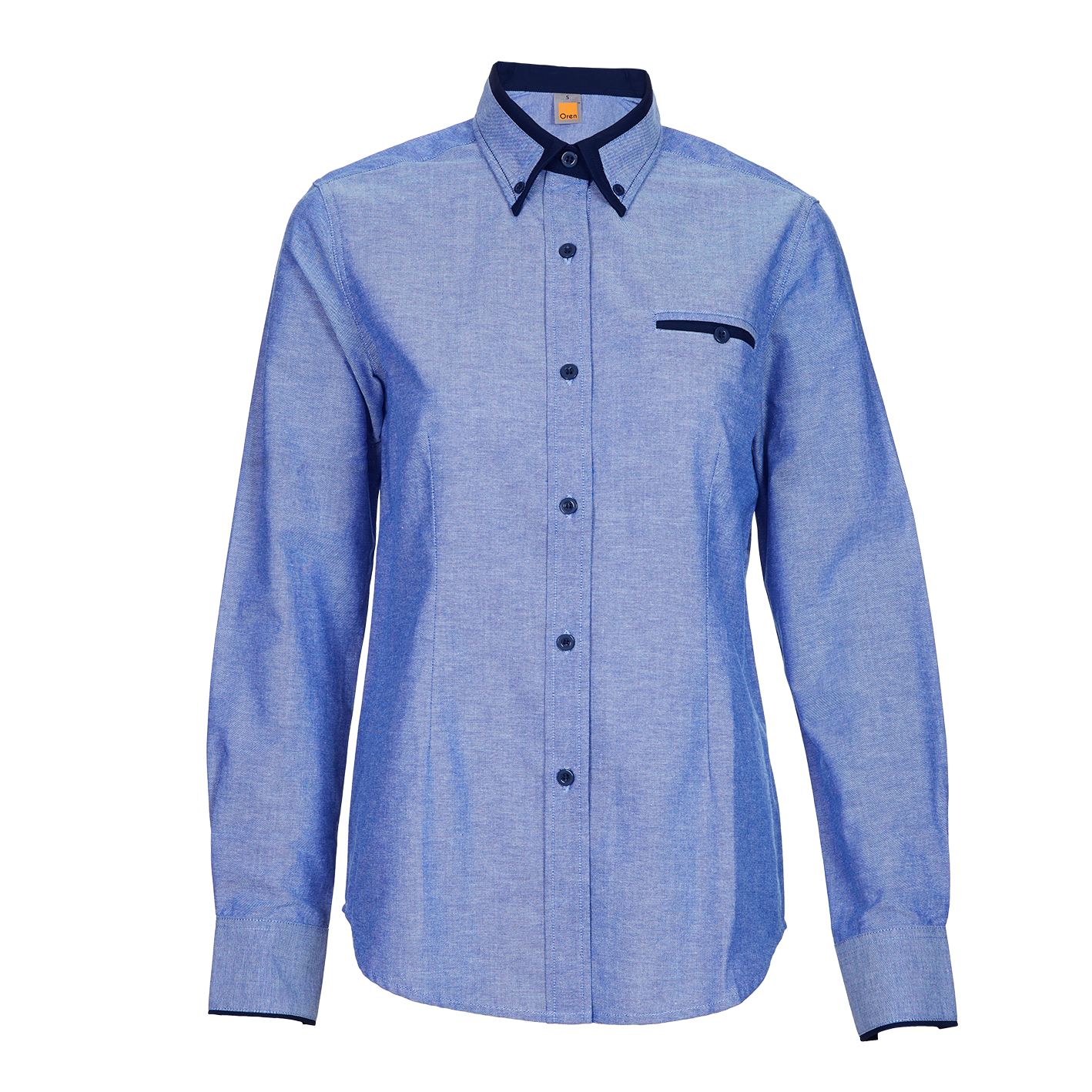 Oxford Button-Down Long Sleeve Women's Shirt - Light Blue