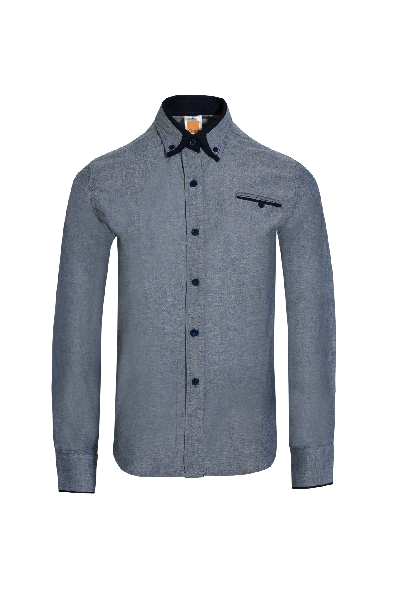 Oxford Button-Down Long Sleeve Women's Shirt - Navy Pro