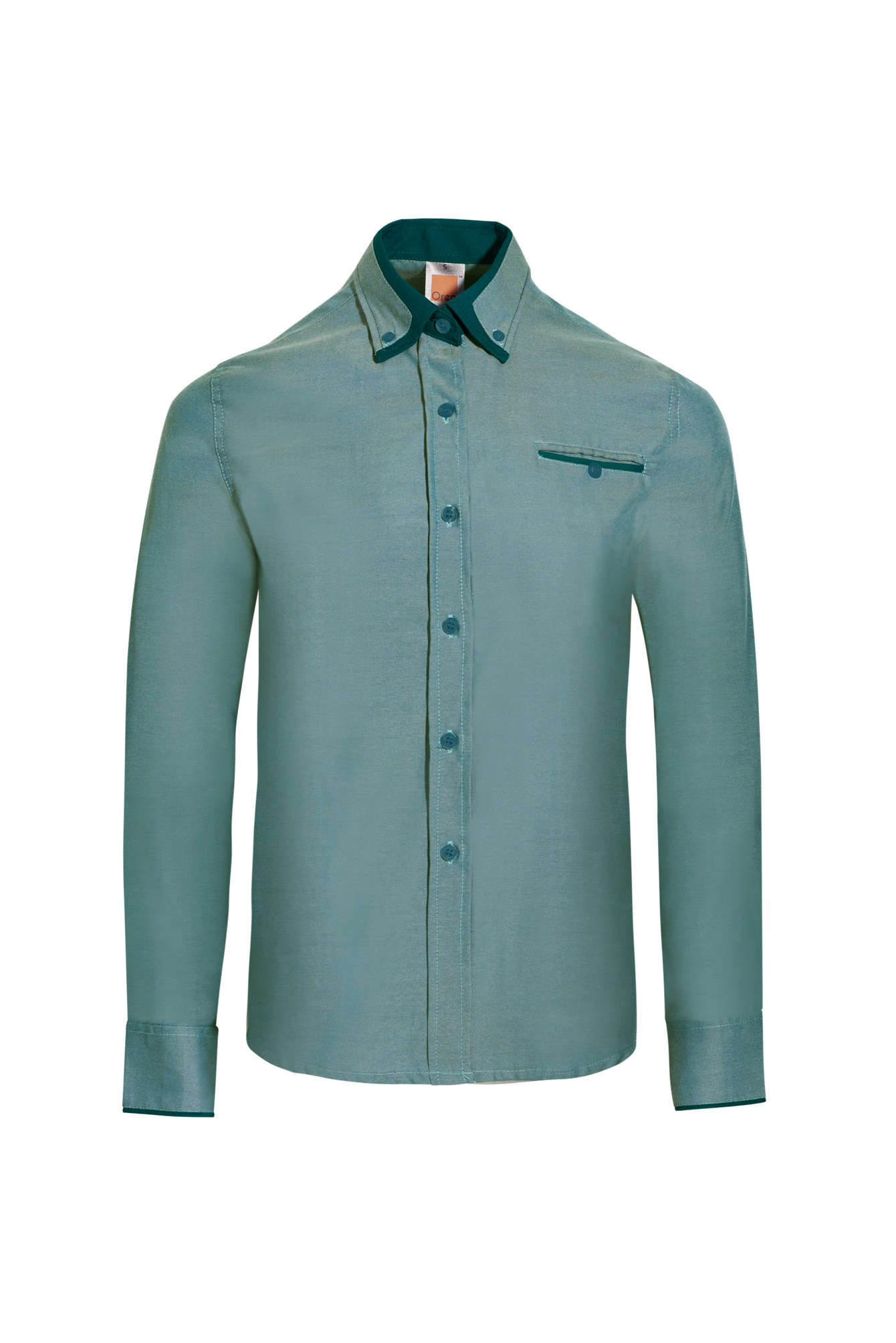 Oxford Button-Down Long Sleeve Women's Shirt - Midnight Green
