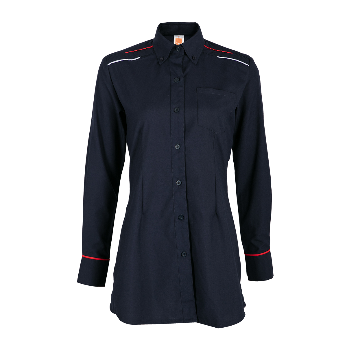 Long Sleeve Muslimah Blouse - Navy