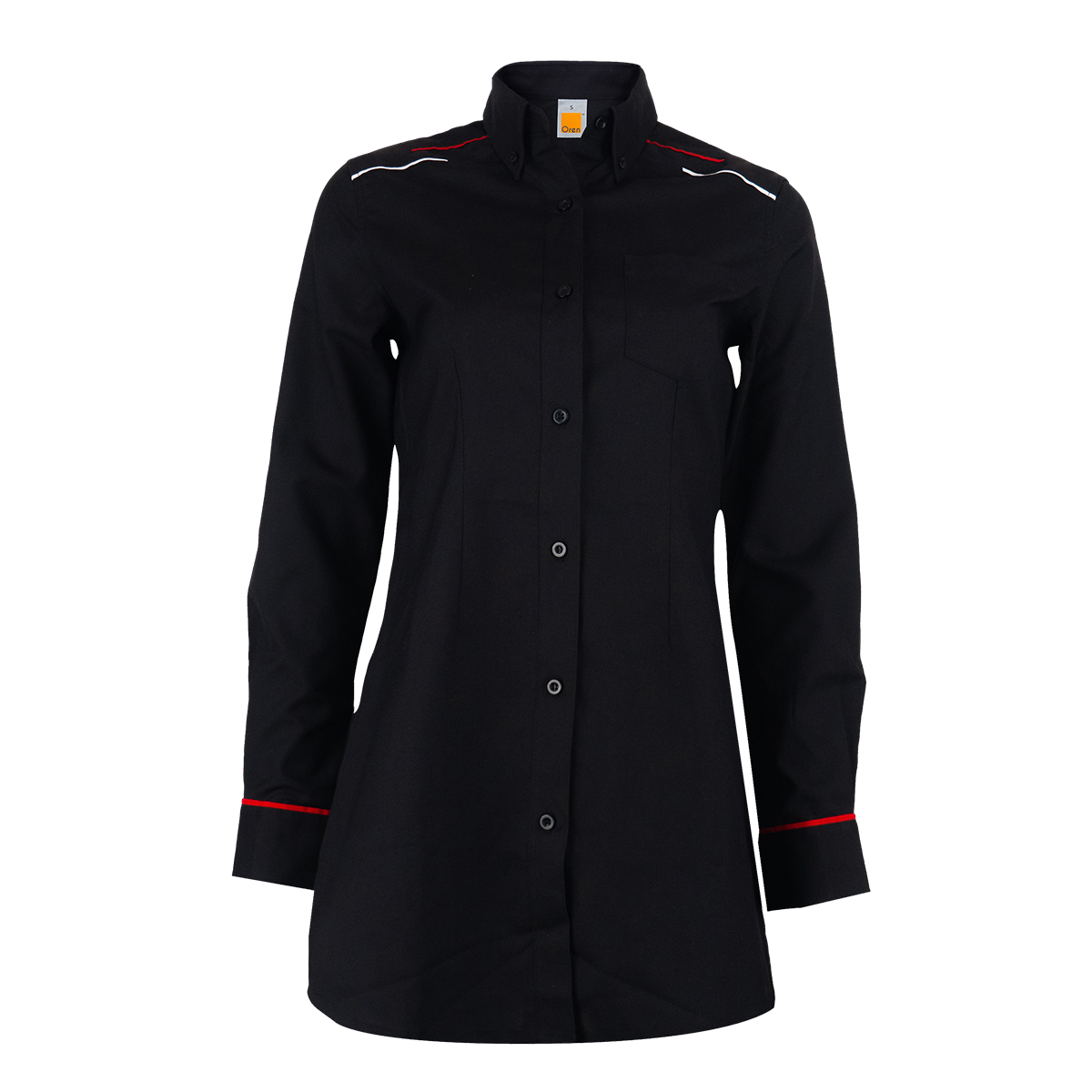 Long Sleeve Muslimah Blouse - Black