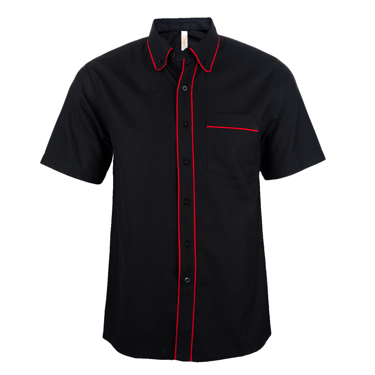 PV Open Pocket Button-Down Shirt - Black