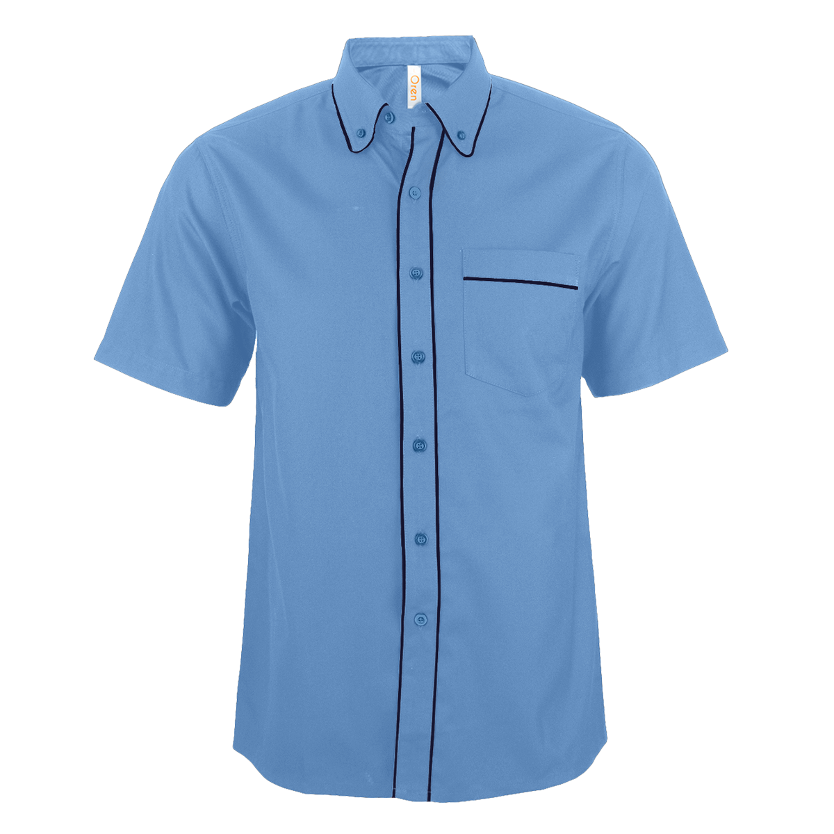 PV Open Pocket Button-Down Shirt - Light Blue