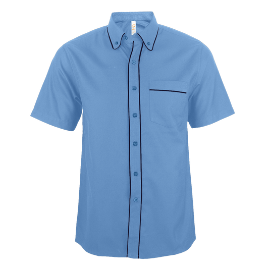 PV Open Pocket Button-Down Shirt - Light Blue