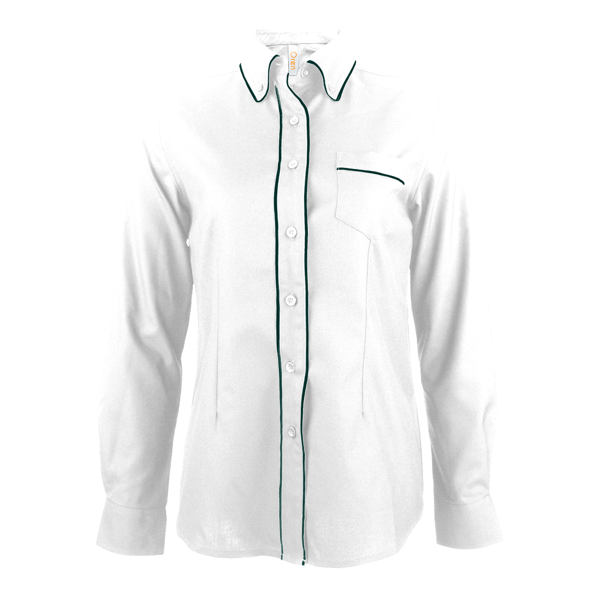 Long Sleeve Button-Down Women's Shirt - White