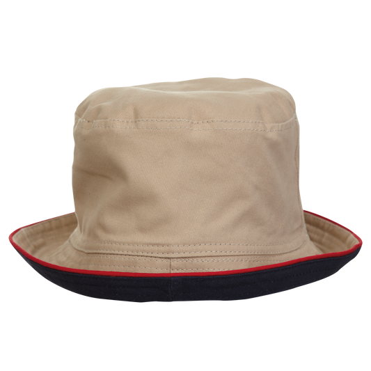 Equinox Cotton Bucket Hat - Khaki / Navy