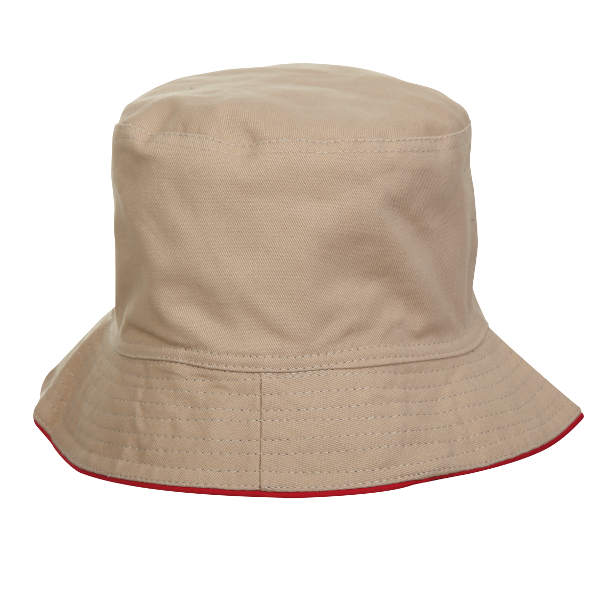 Equinox Cotton Bucket Hat - Khaki / Navy reverse side