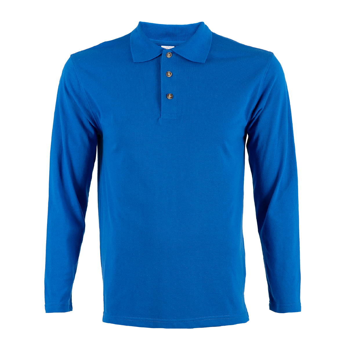 Honeycomb Long Sleeve Polo Shirt - Royal
