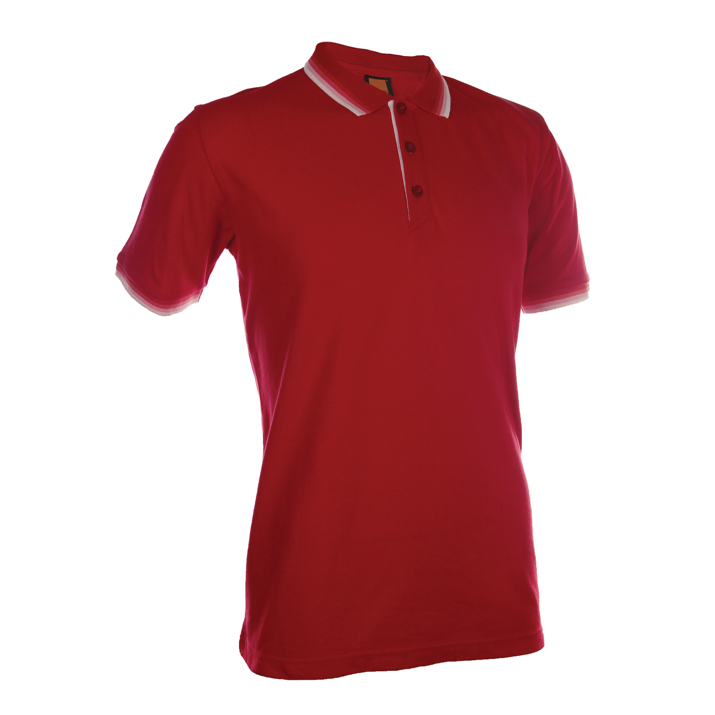 Honeycomb Multi Tipped Collar Polo Shirt - Red