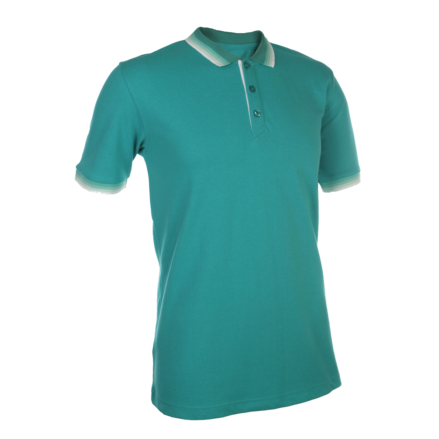 Honeycomb Multi Tipped Collar Polo Shirt - Turquoise
