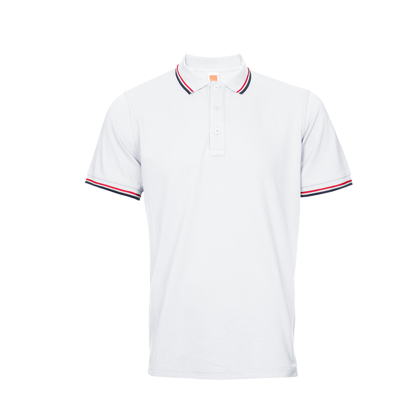 Honeycomb Tipped Collar Polo Shirt - White