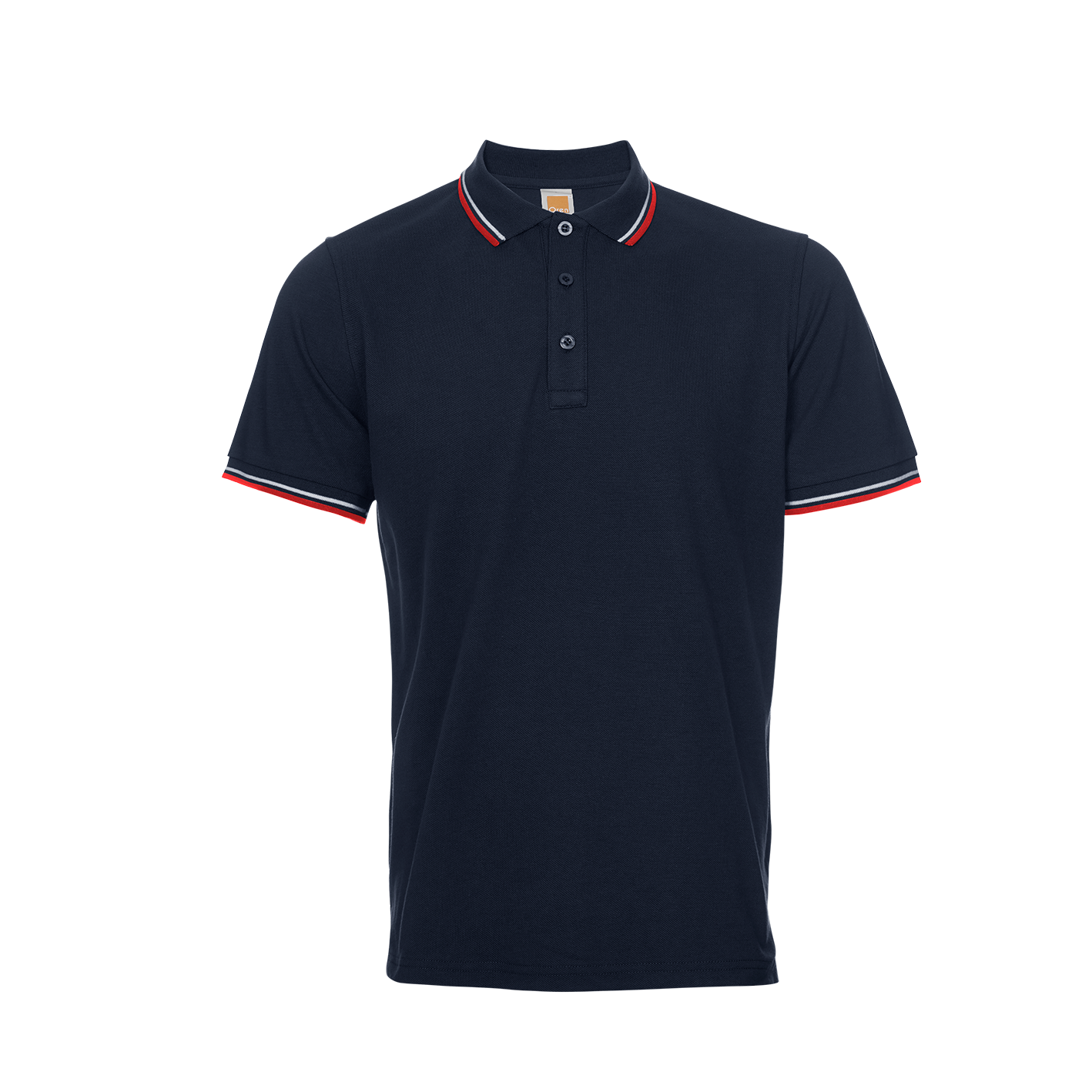 Honeycomb Tipped Collar Polo Shirt - Navy