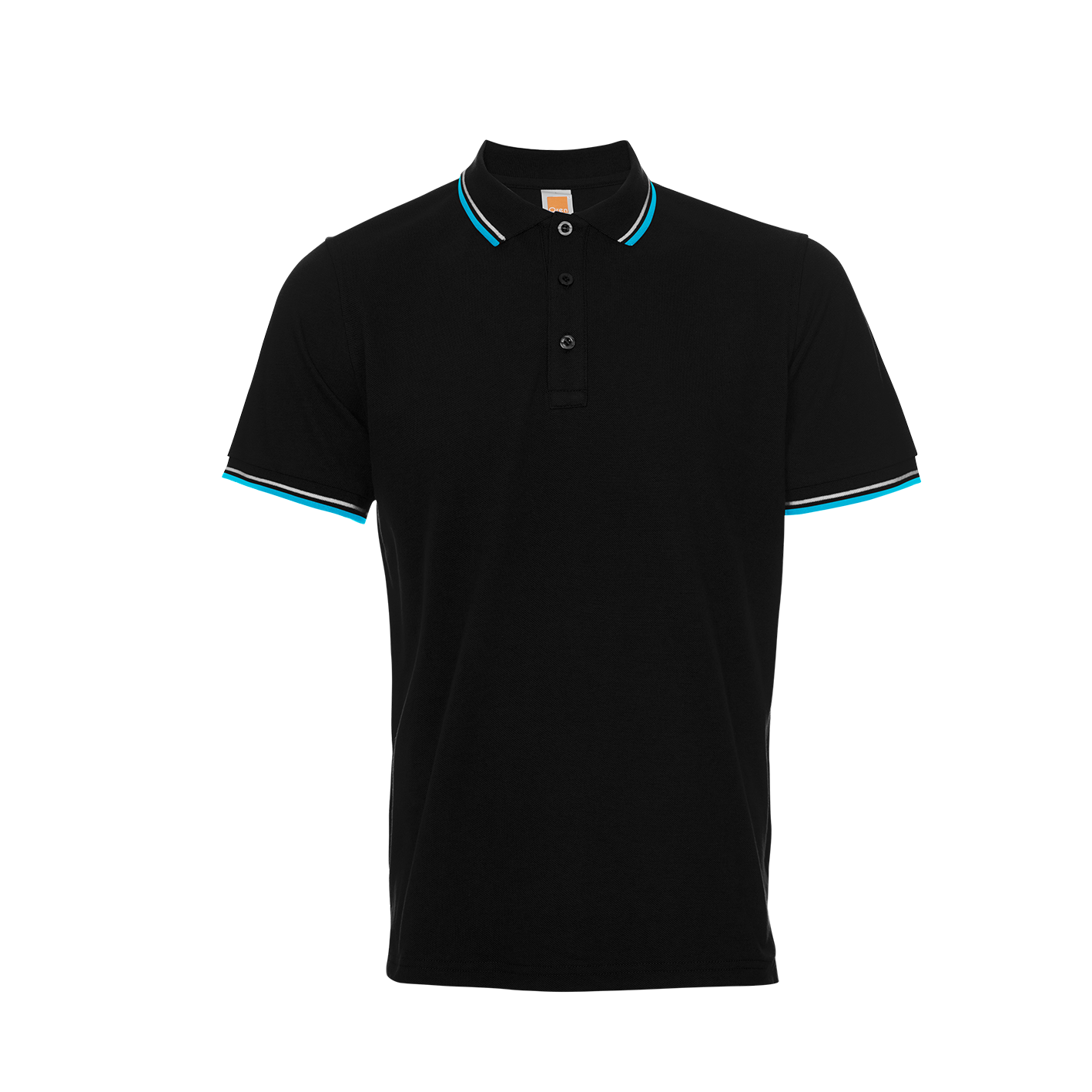 Honeycomb Tipped Collar Polo Shirt - Black