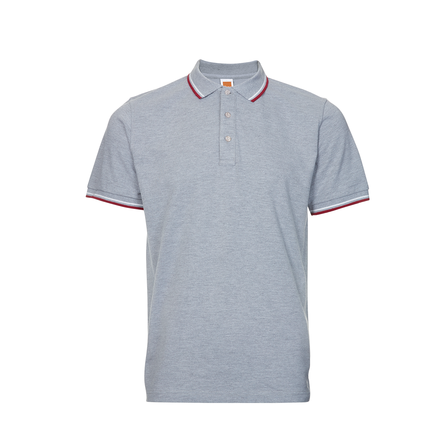 Honeycomb Tipped Collar Polo Shirt - Ash Grey