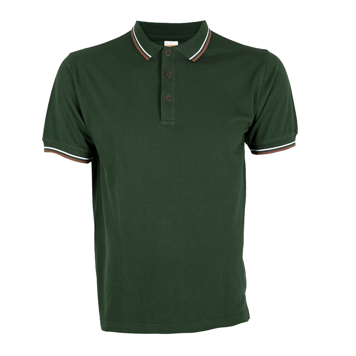 Honeycomb Tipped Collar Polo Shirt - Forest Green