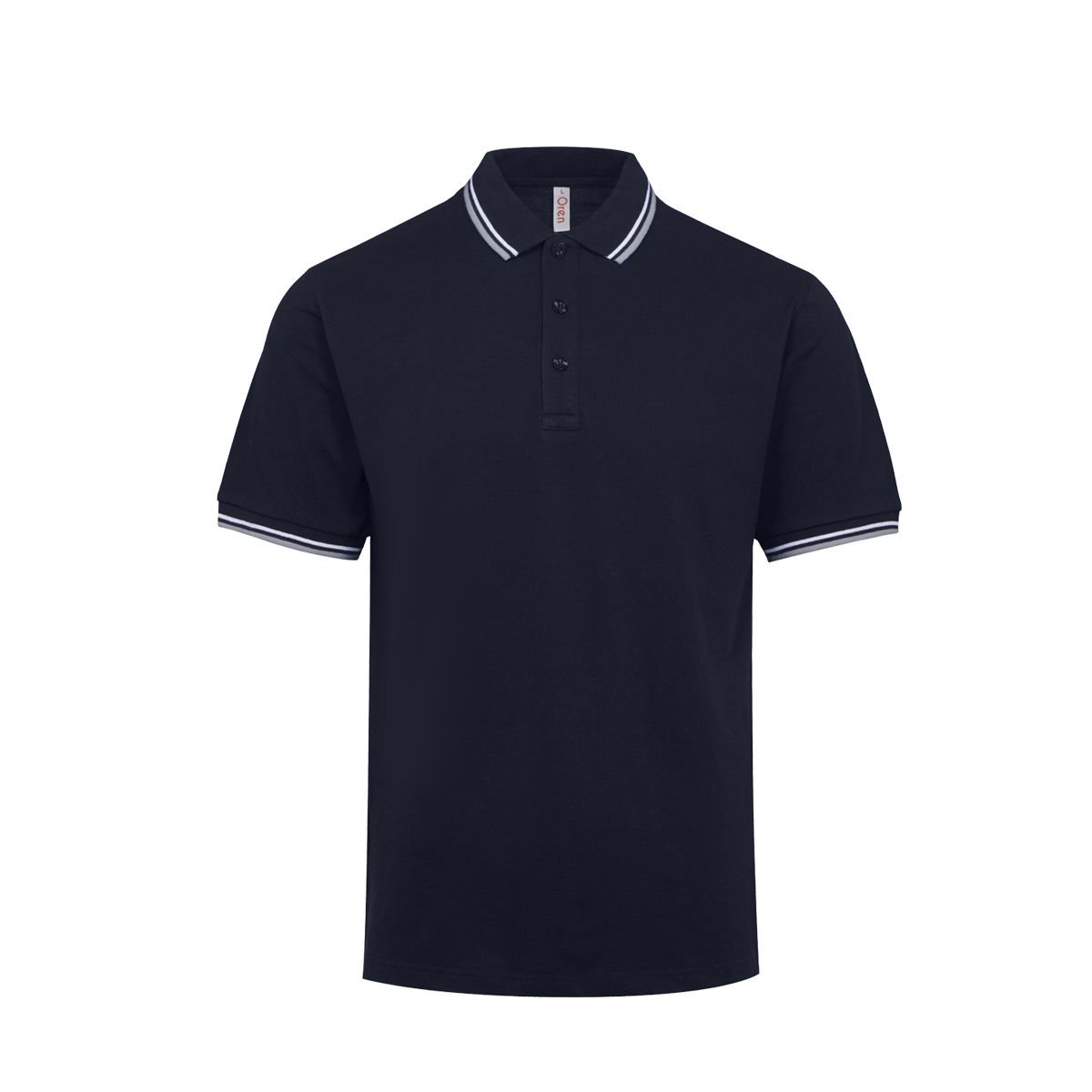 Honeycomb Tipped Collar Polo Shirt - Navy 2