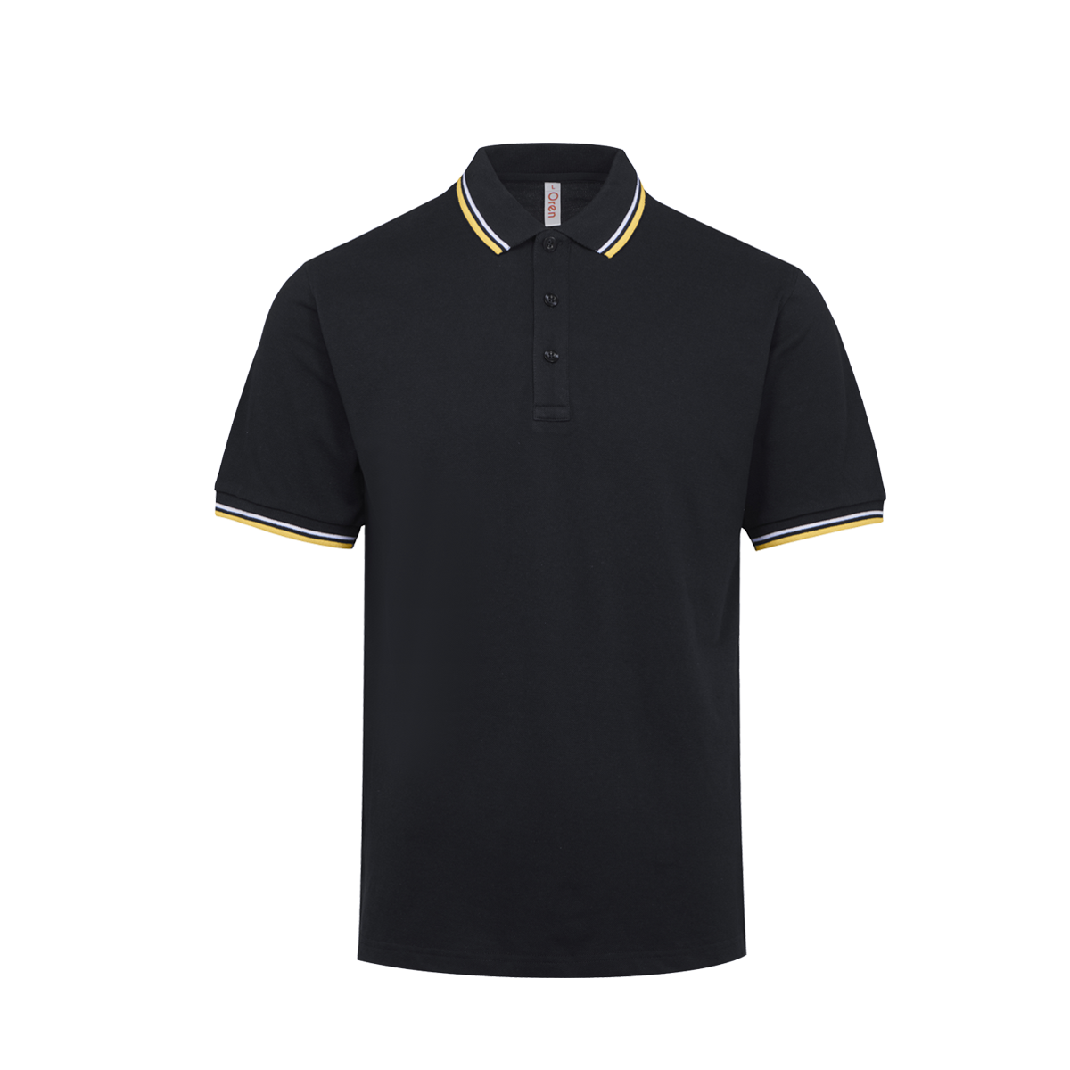 Honeycomb Tipped Collar Polo Shirt - Black 2