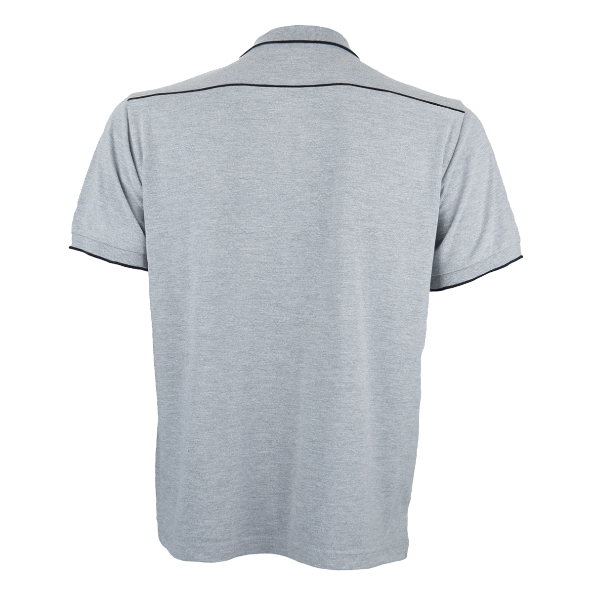 Honeycomb Multi-Colour Tipped Collar Polo Shirt - Ash Grey