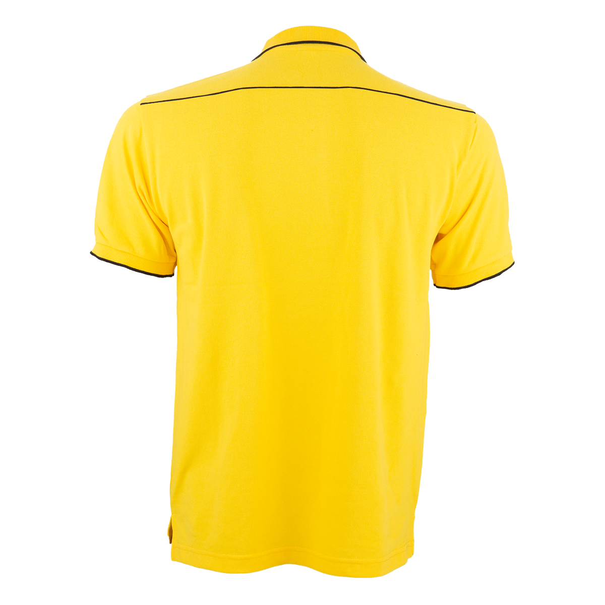 Honeycomb Multi-Colour Tipped Collar Polo Shirt - Golden Yellow
