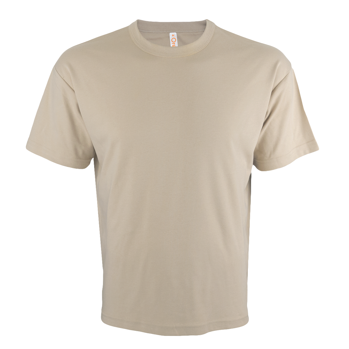 Oversized Short Sleeve Cotton Blend T-Shirt - Sand