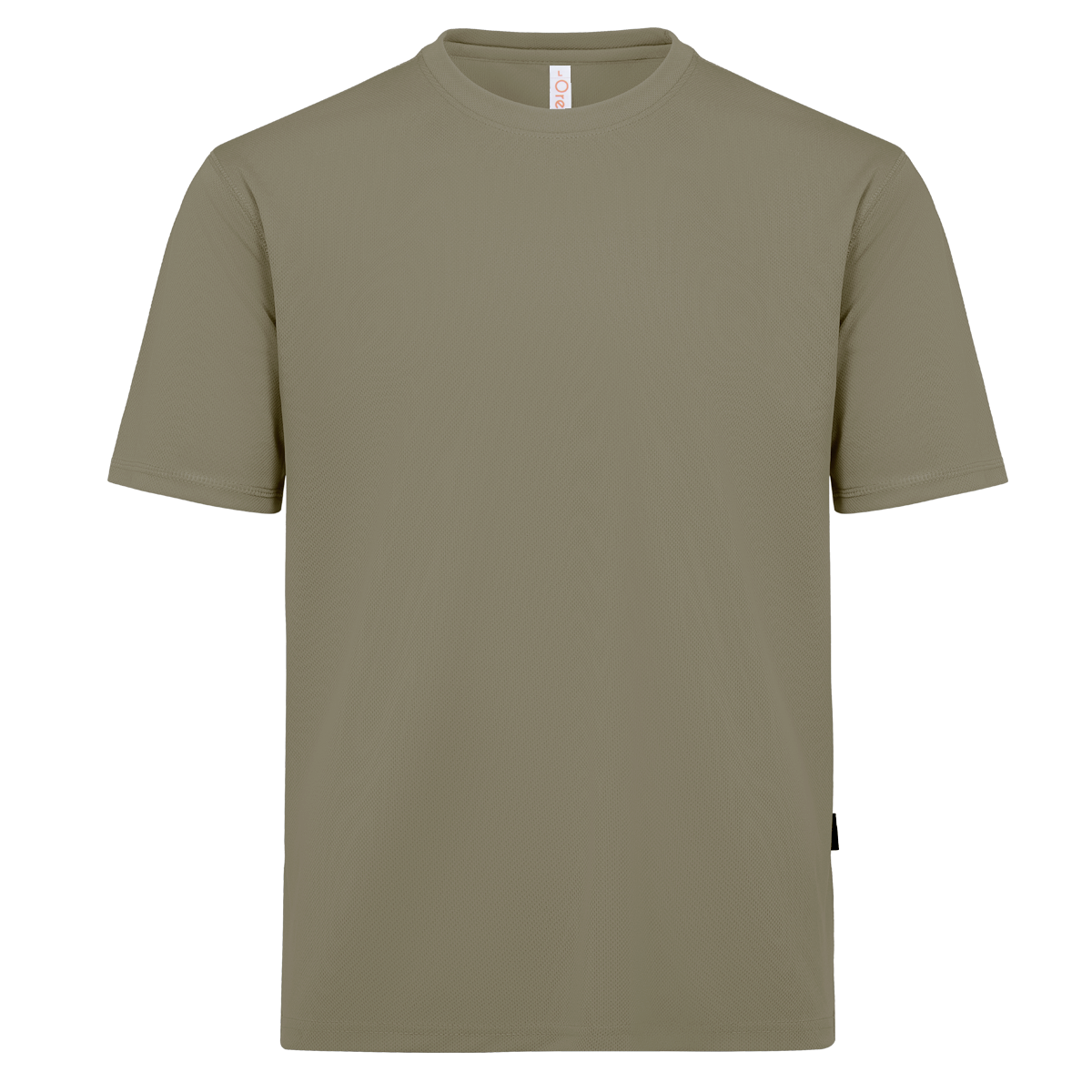 Plain white Nova Microfibre Dry Tee t-shirt laid flat, featuring a smooth fabric surface and classic crew neckline.