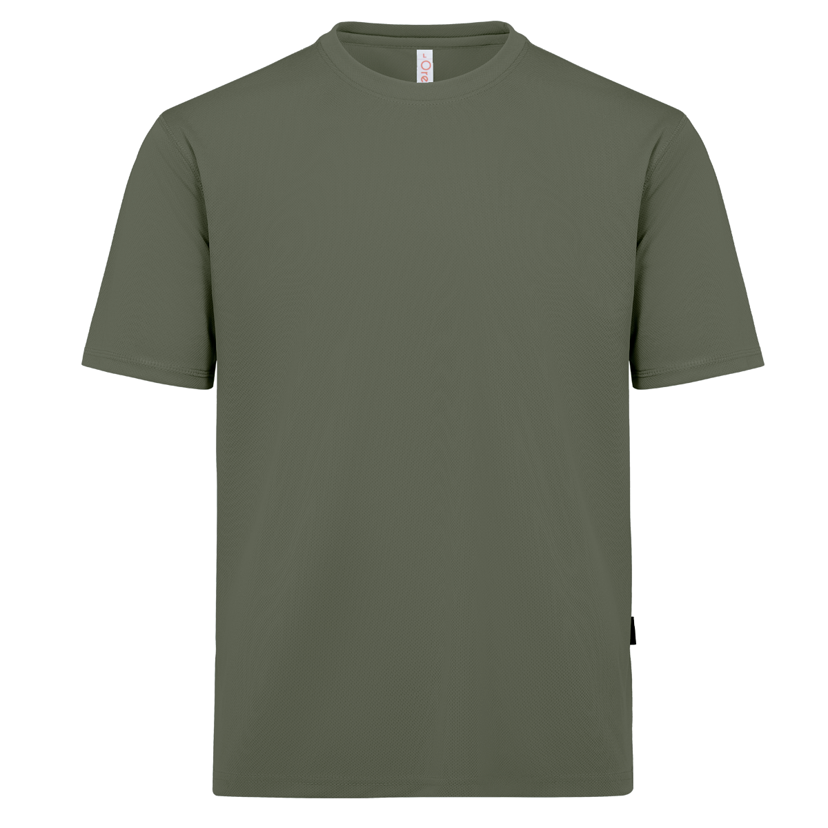 Plain white Nova Microfibre Dry Tee T-shirt laid flat, showing smooth fabric and simple crew neckline.