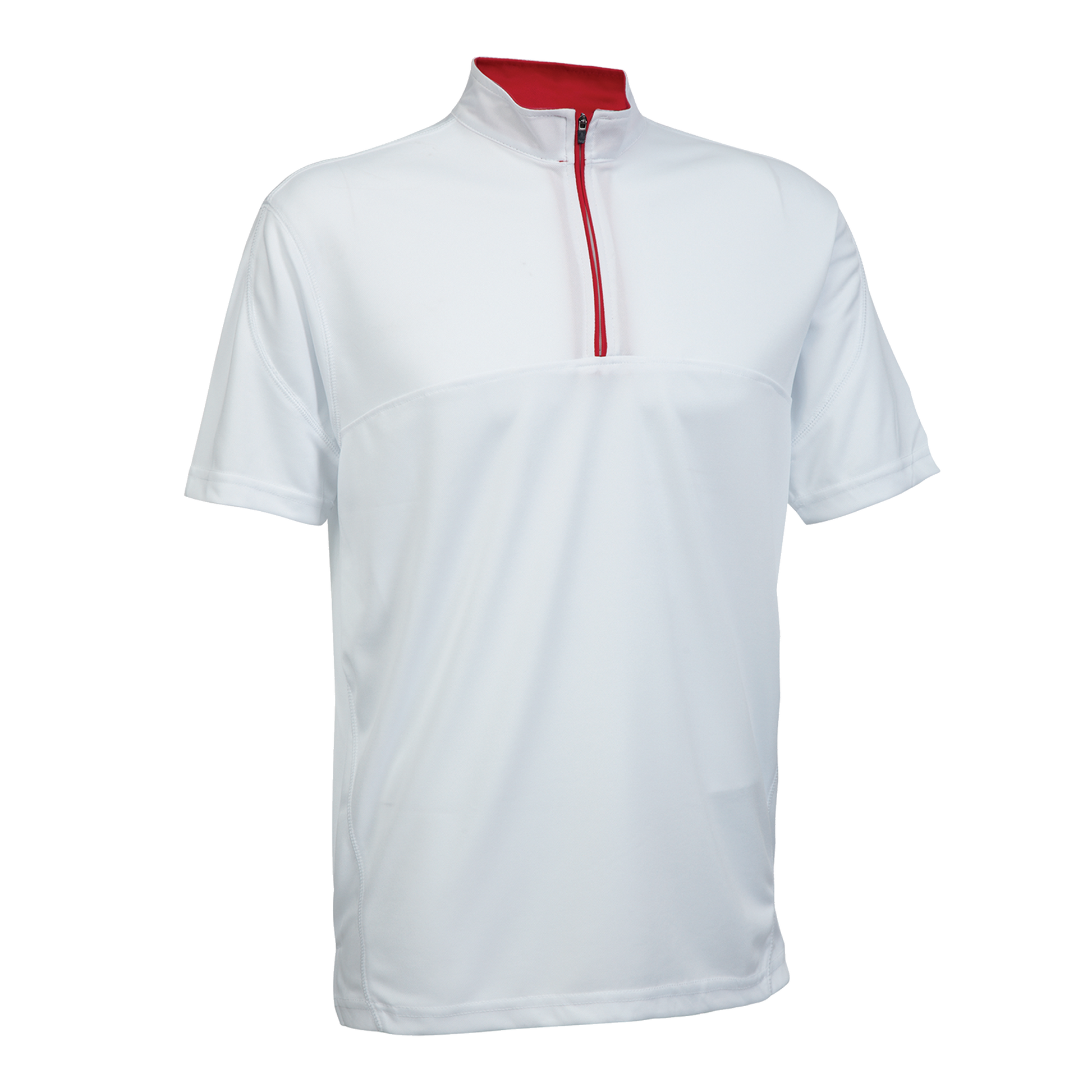 Volt Microfibre Zipper Dry Tee - White / Red