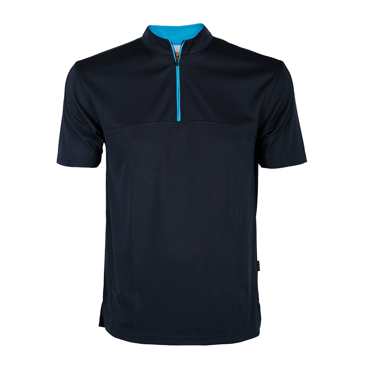Volt Microfibre Zipper Dry Tee - Navy / Sea Blue