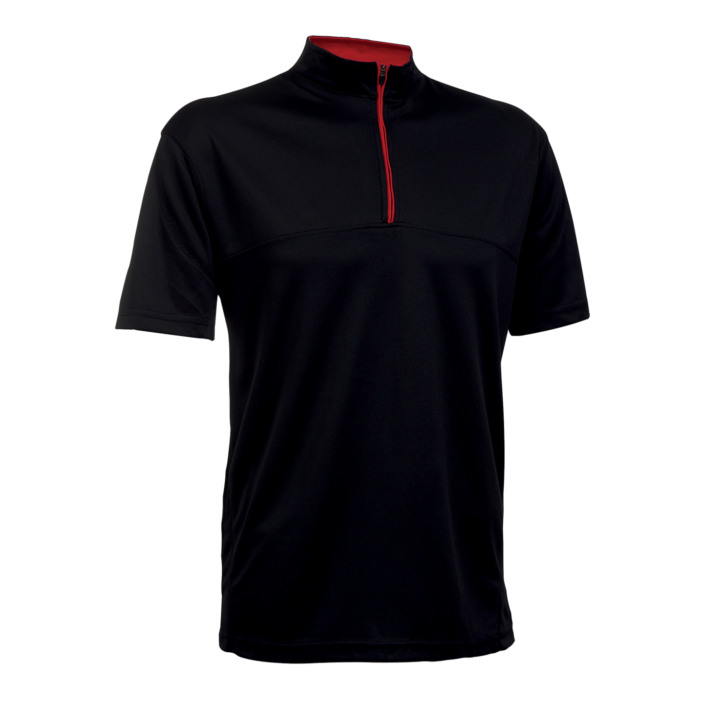 Volt Microfibre Zipper Dry Tee - Black / Red