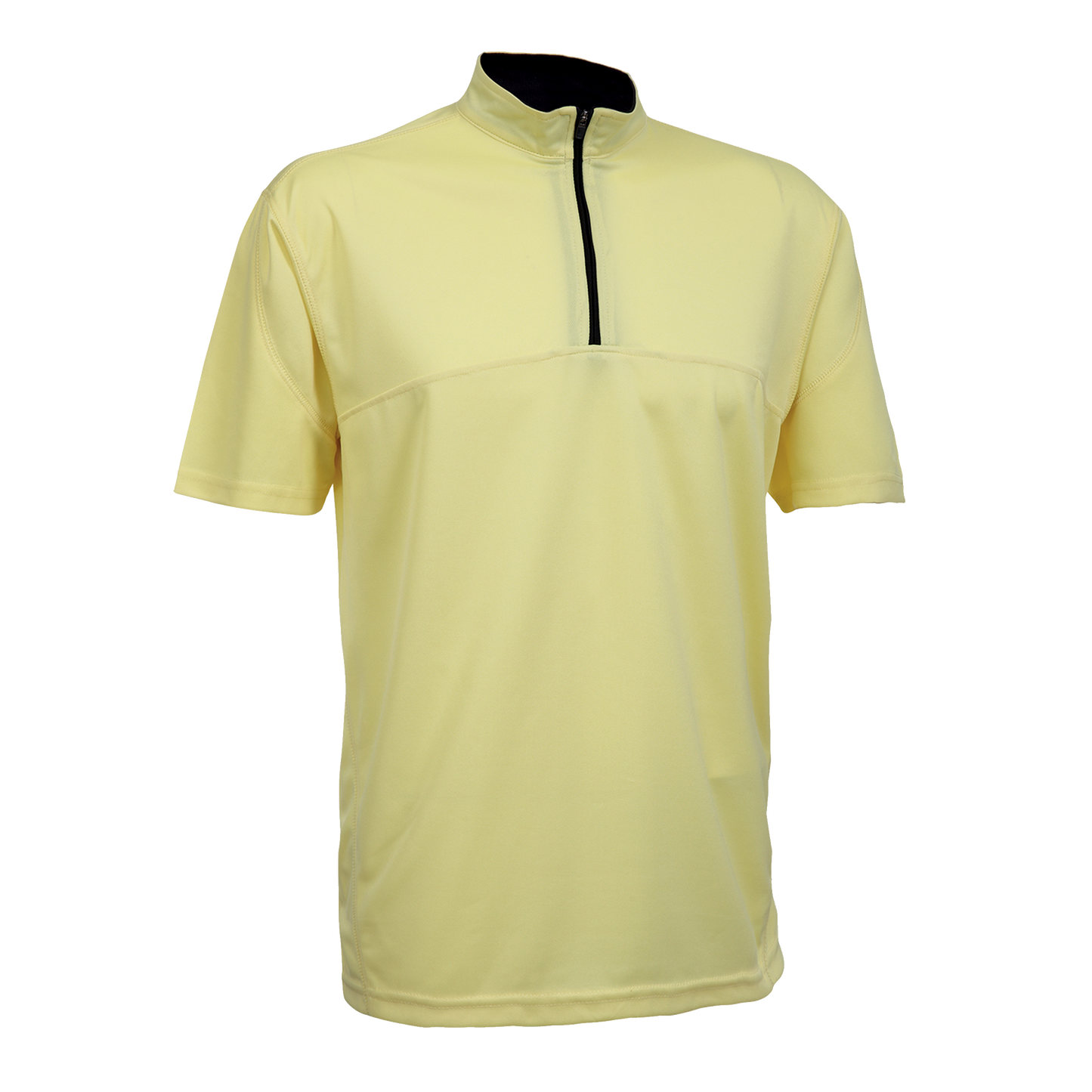 Volt Microfibre Zipper Dry Tee - Light Yellow / Black
