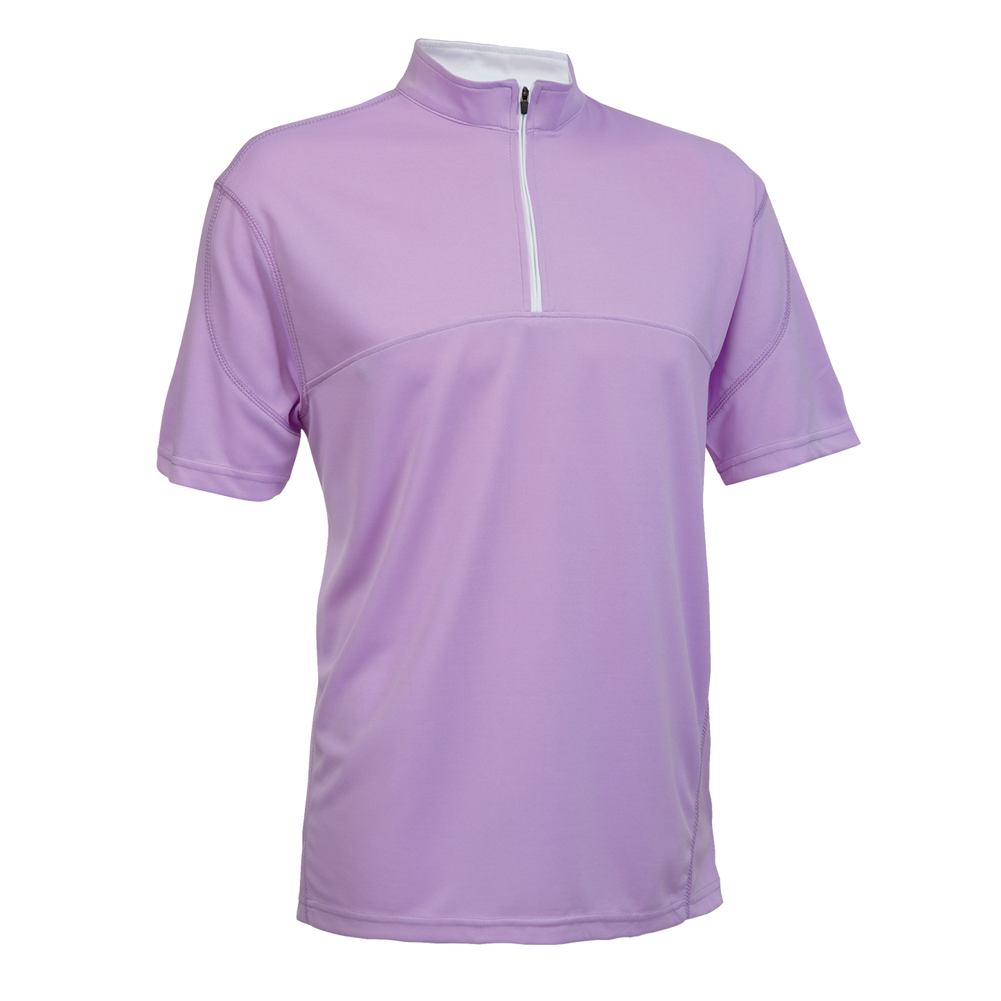 Volt Microfibre Zipper Dry Tee - Light Purple / White