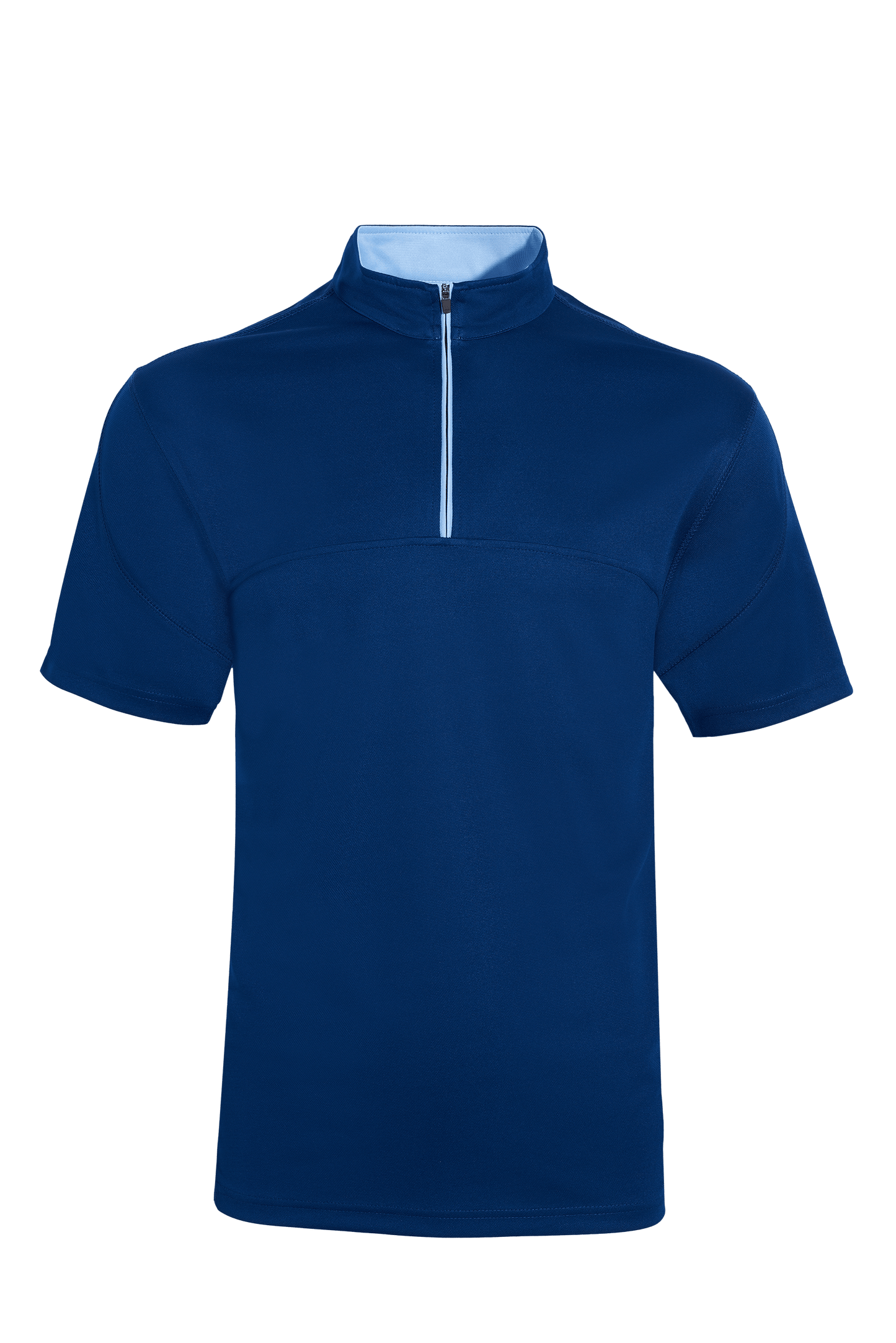 Volt Microfibre Zipper Dry Tee - Navy Pro / Light Blue