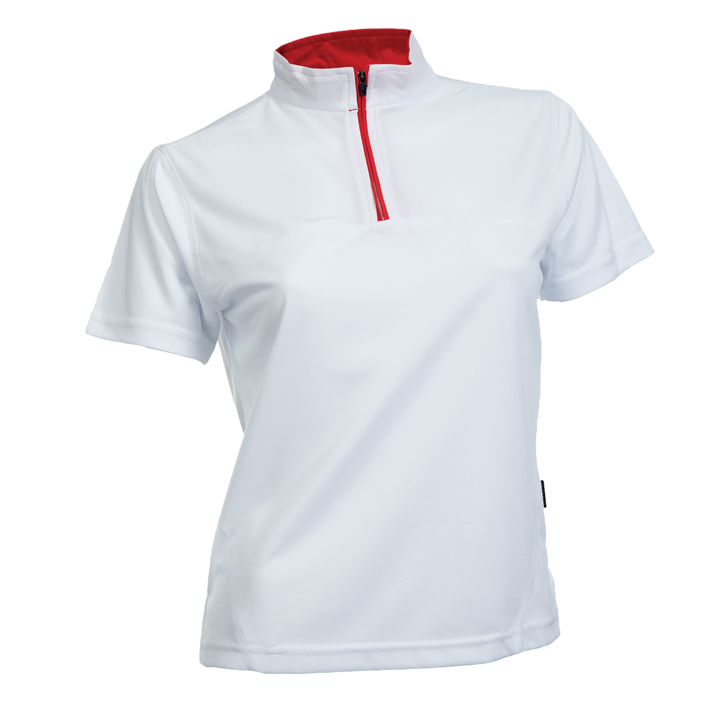 Volt Microfibre Zipper Dry Tee (Women) - White / Red