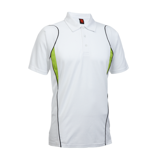 Quasar CVC Dry Polo - White / Lime Green