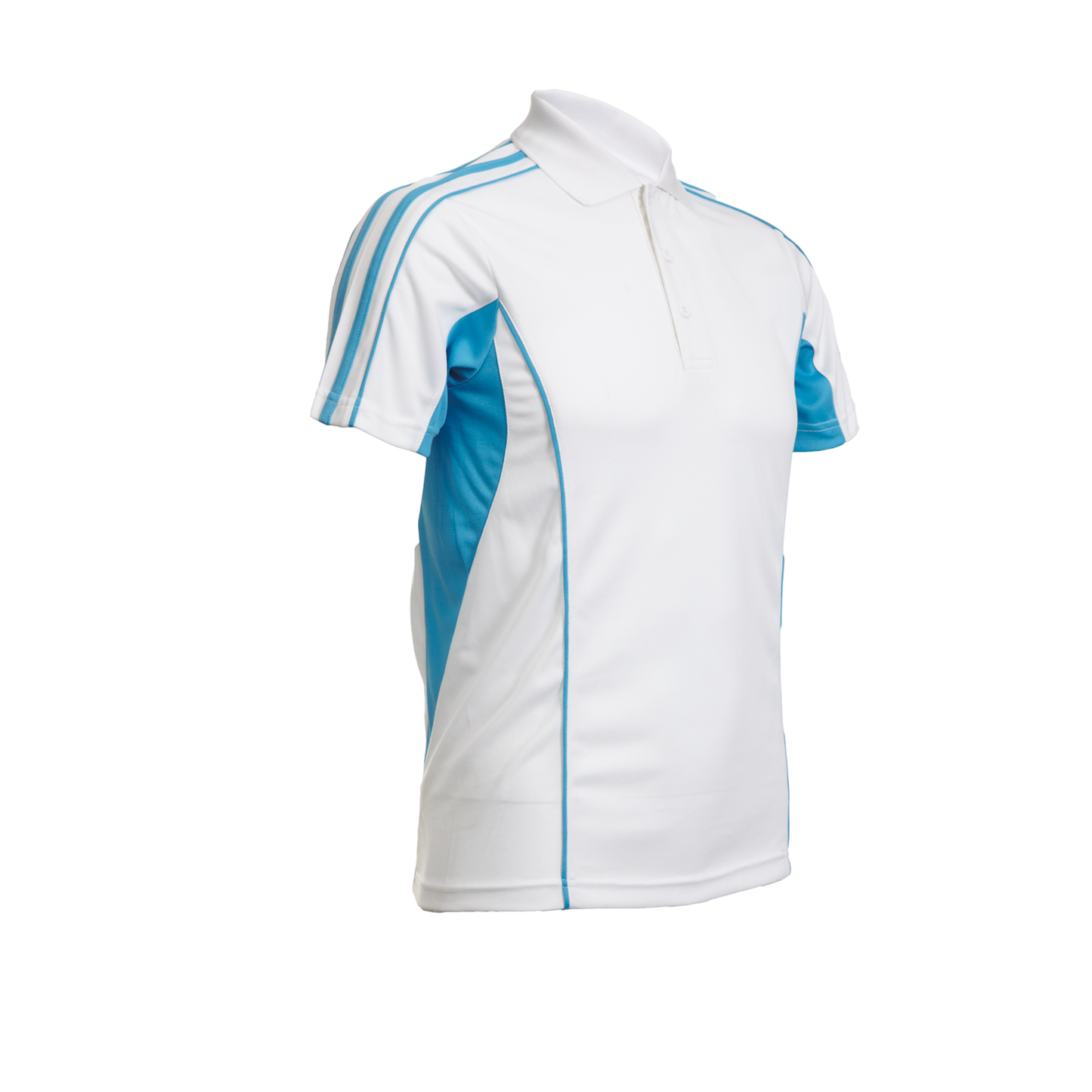 Aura Microfibre Dry Polo - White / Sea Blue