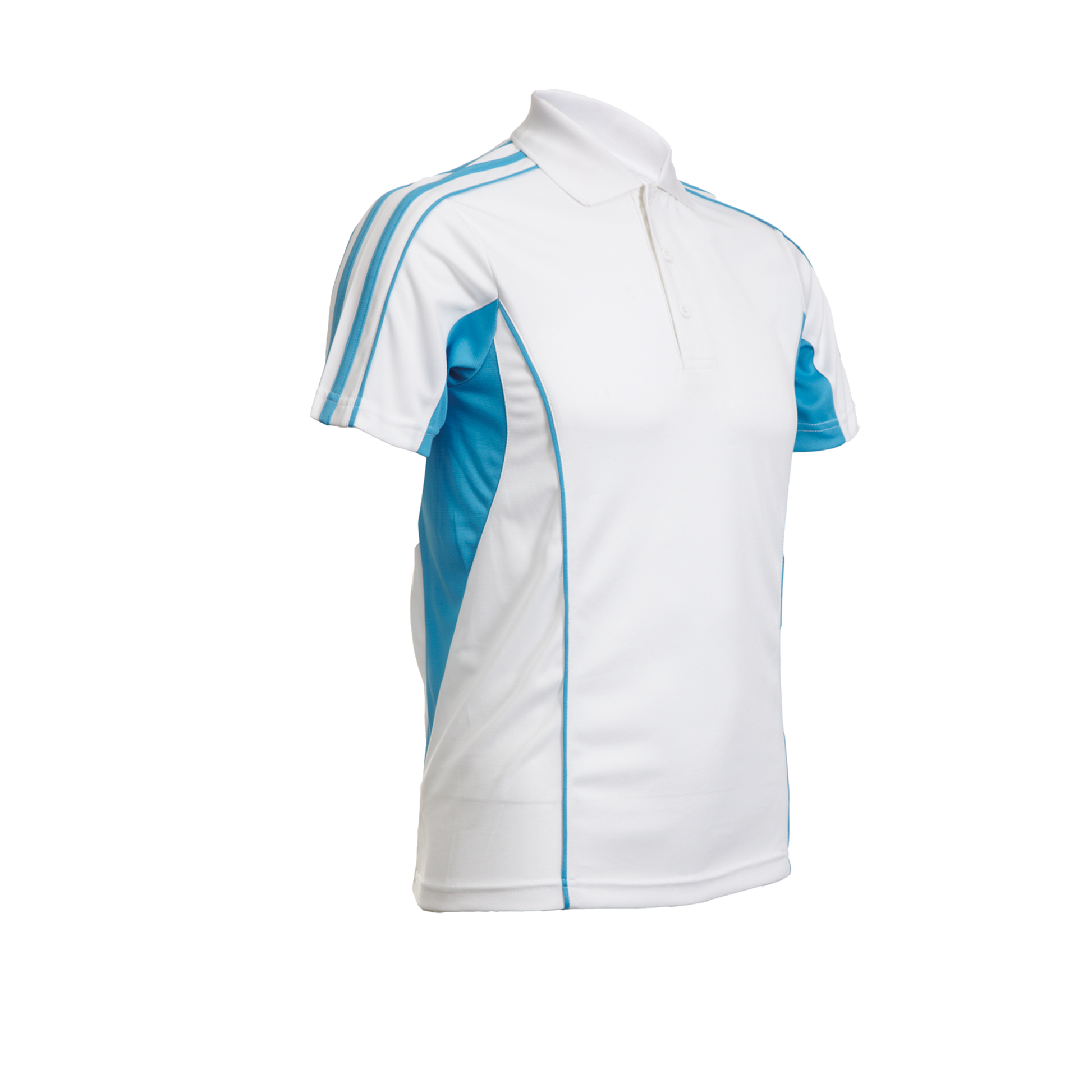 Aura Microfibre Dry Polo - White / Sea Blue