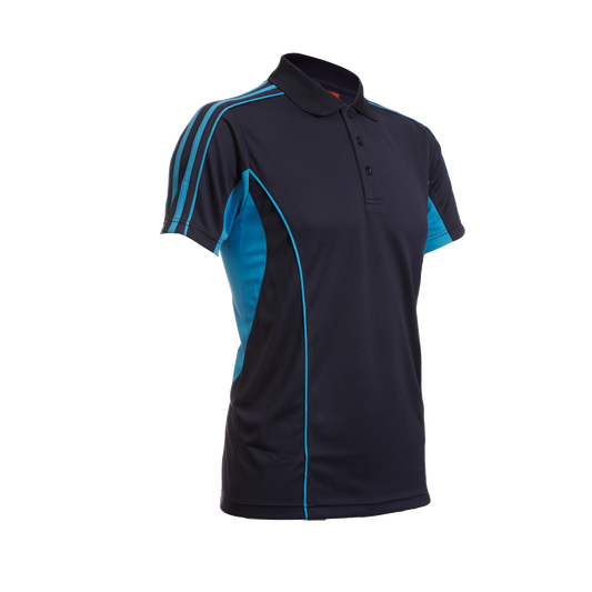 Aura Microfibre Dry Polo - Navy / Sea Blue