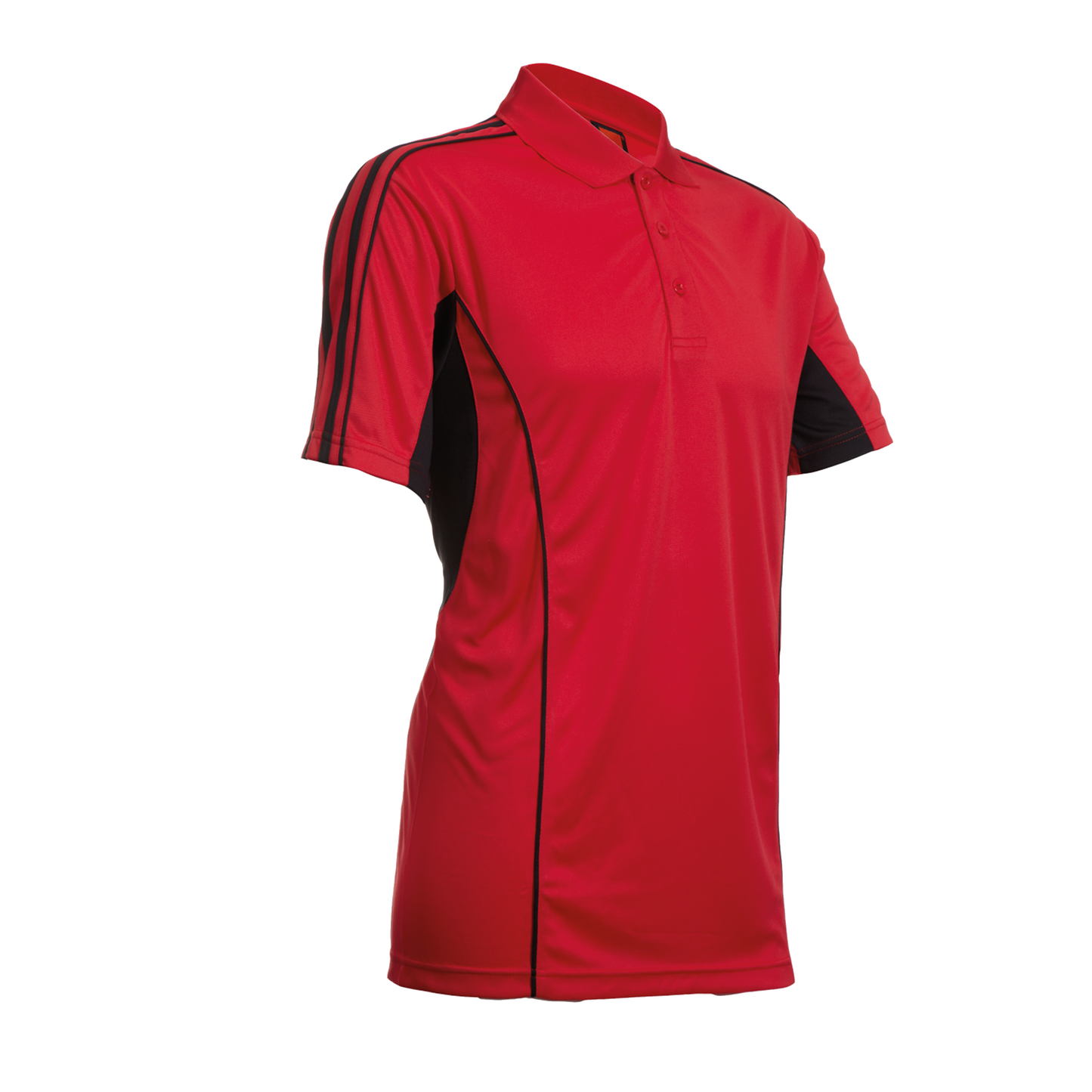 Aura Microfibre Dry Polo - Red / Black