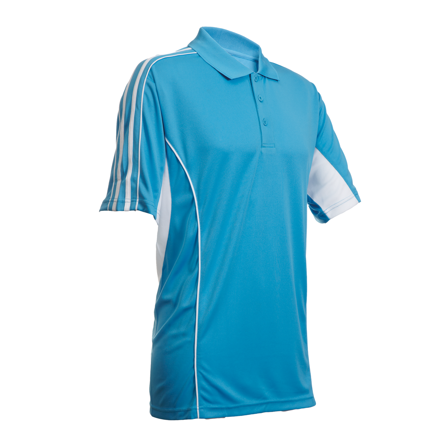 Aura Microfibre Dry Polo - Sea Blue / White