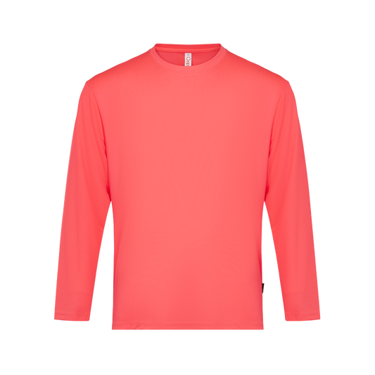 Nova Microfibre Long Sleeve Dry Tee - Neon Peach