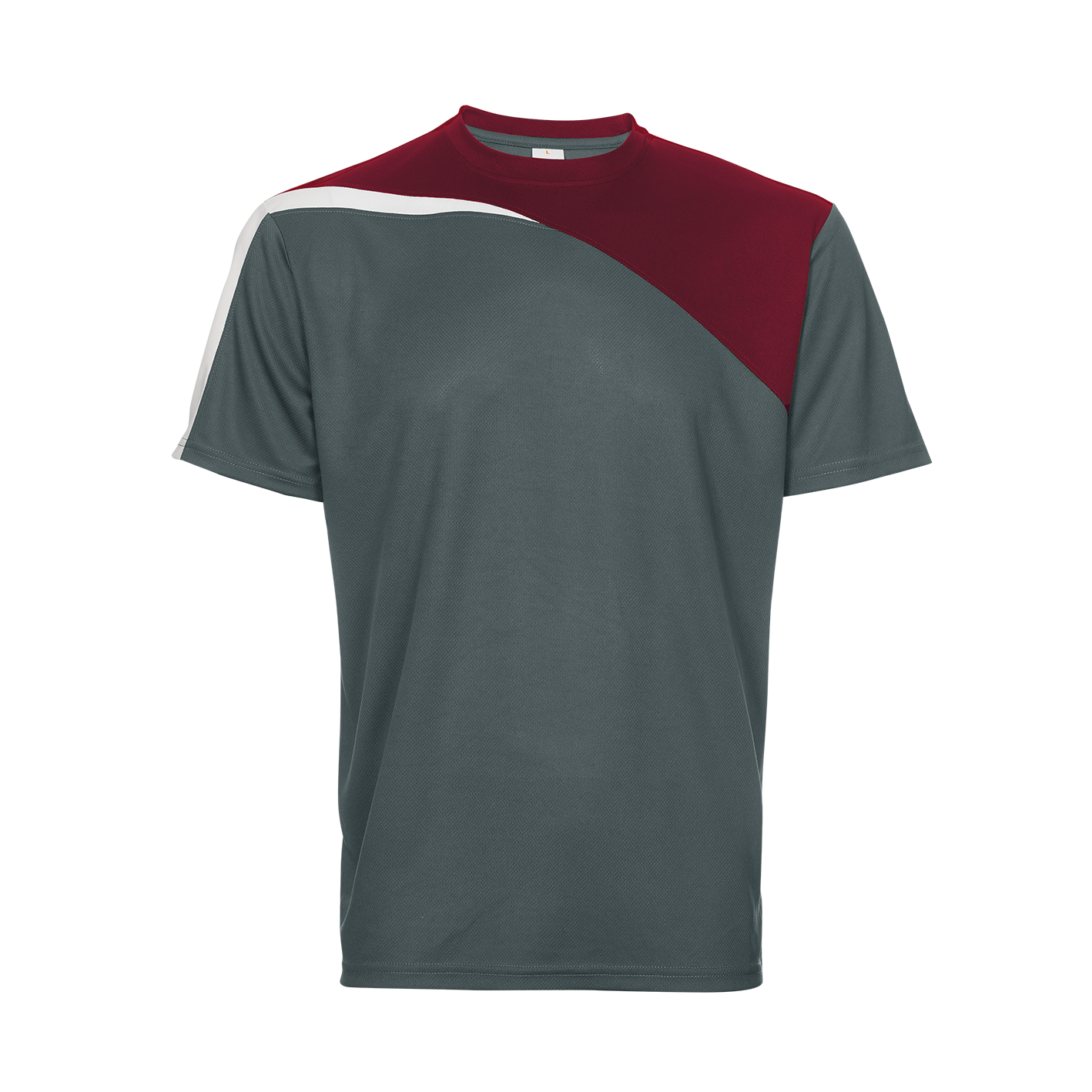 Pulsar Microfibre Dry Tee - Dark Grey / Maroon / White