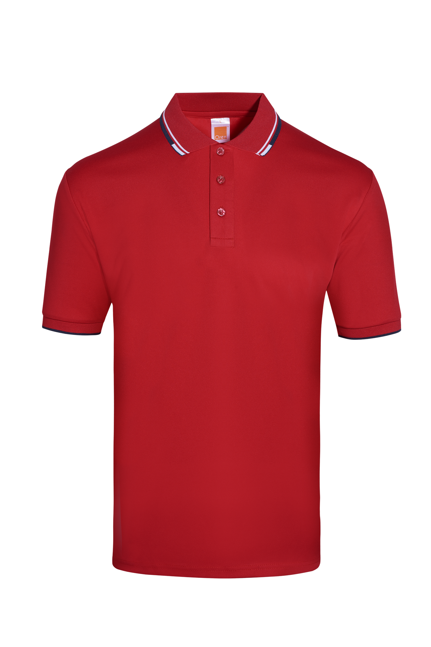 Calypso Microfibre Dry Polo - Red / White / Navy