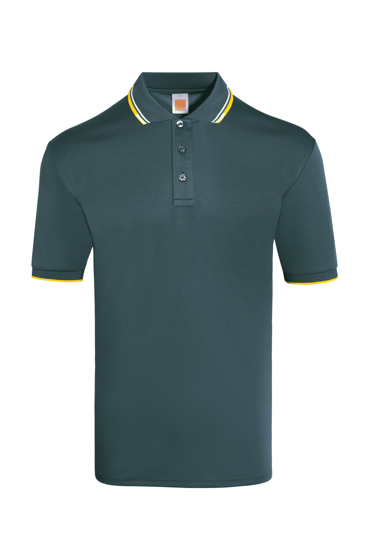 Calypso Microfibre Dry Polo - Grey / White / Yellow