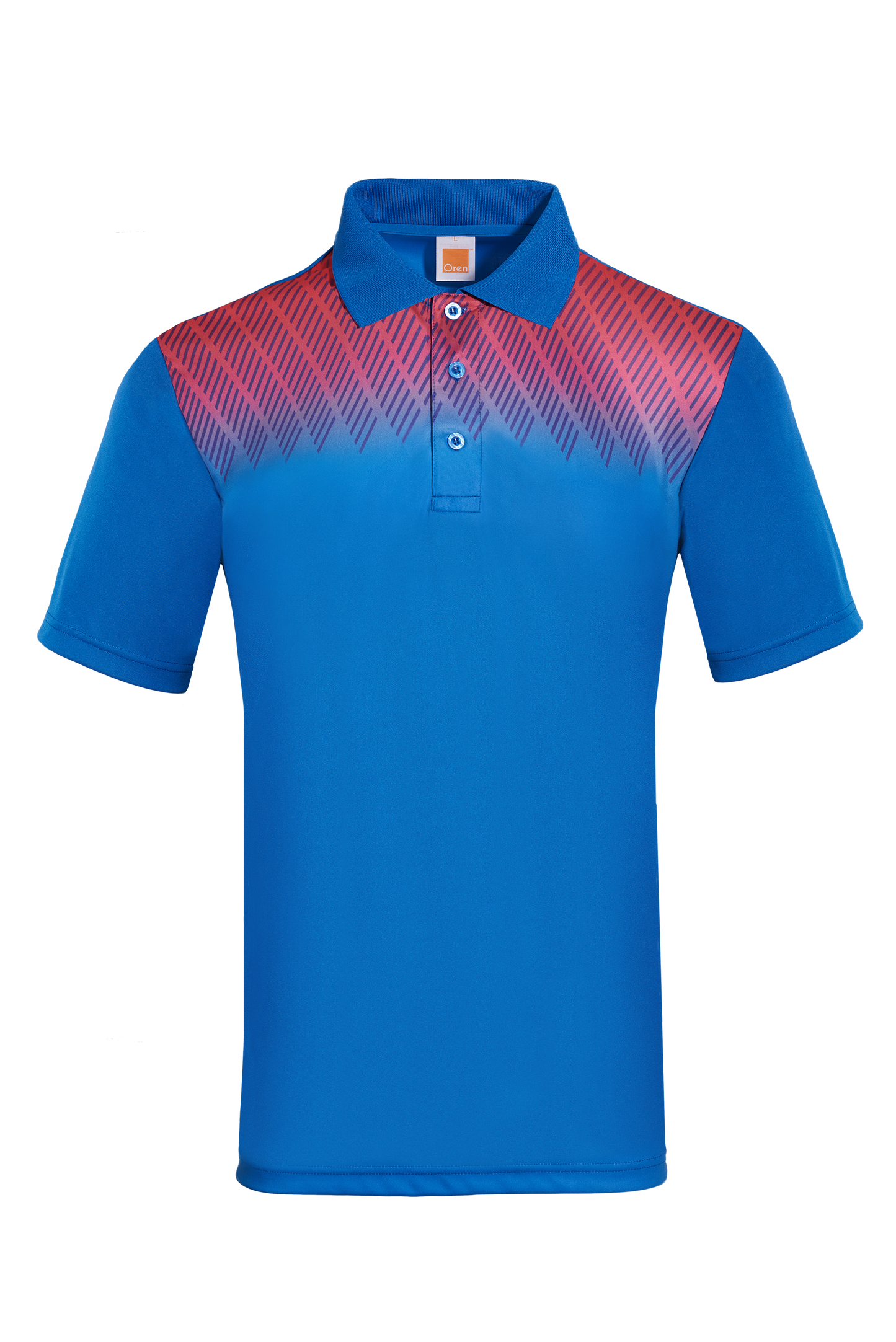 Cygnus Interlock Dry Polo - Royal / Red